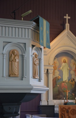 Kuva Vampulan kirkon sisätiloista