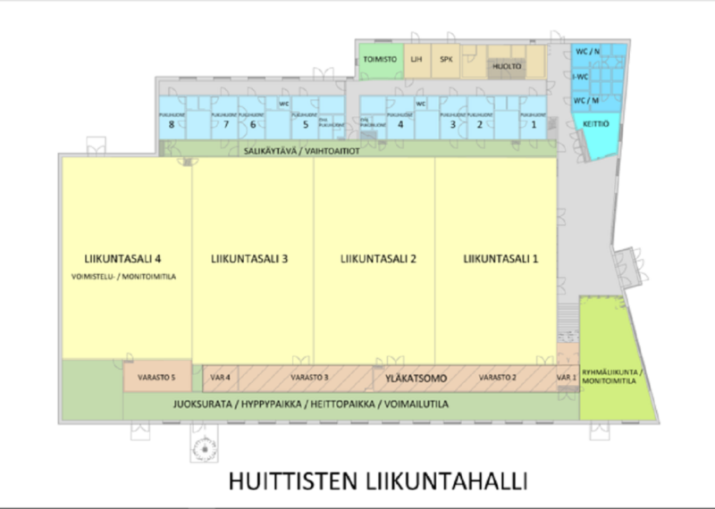 Tahto Areenan kenttäkartta